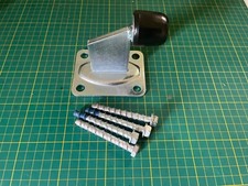 WITH BOLTS -  DOOR GATE STOP, GARAGE OR ELECTRIC GATES 80 x 120mm
