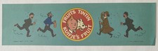 Original vintage Spanish Spain orange Tintin Kufje food cool advertising poster