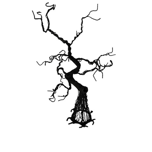 Black twisted branch halloween - black,