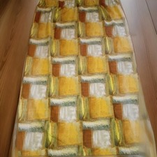 1 single vintage retro 50`s 60s single cotton fabric curtain 64"long x 45"wide