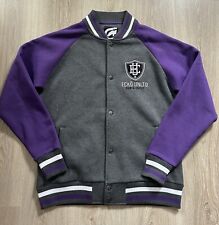 Ecko UNLTD Medium Varsity Purple Grey Jacket Jumper Top Fleece Y2K Raw & Uncut