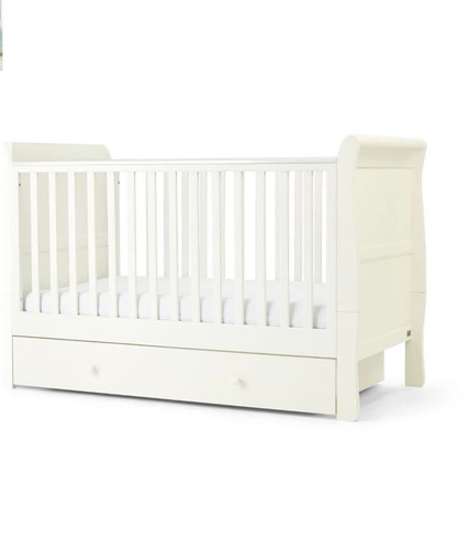 White cot bed and changing - cot,