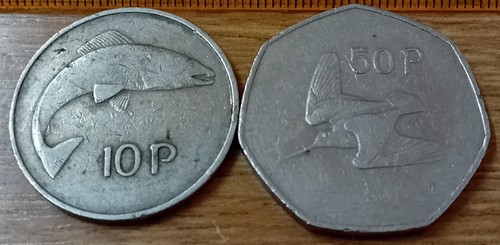 10p 50p ireland 1971 - 50p,