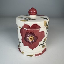 Emma Bridgewater Hellebore Lidded Ceramic Candle Pot. Stoke On Trent. Unused