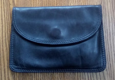 Enny iconic classical leather flapover purse  black 5. 2 x 3.5 excellent conditi