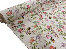 Bumblebee floral panama fabric - floral,
