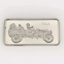 1907 Itala Franklin Mint Worlds Greatest Racing Cars Sterling Silver Bar Ingot