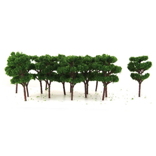 25pcs 8cm dark trees - trees, train