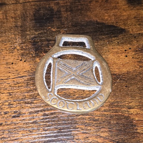 Rare horse brass medallion - horse,