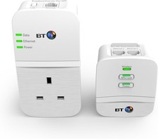 BT Broadband Extender Powerline Adapter Wi-Fi Home Hotspot Flex 600 Kit Wi-Fi