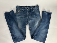 G Star Raw Jeans Women's Stretched Tapered Raw 3301 Size 27 L32 Distressed Blue