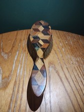 Antique Tunbridge Ware Brush Tumbling Blocks Rare 10 Inches