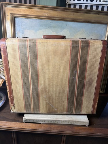 Vintage belber tweed - vintage, suitcase