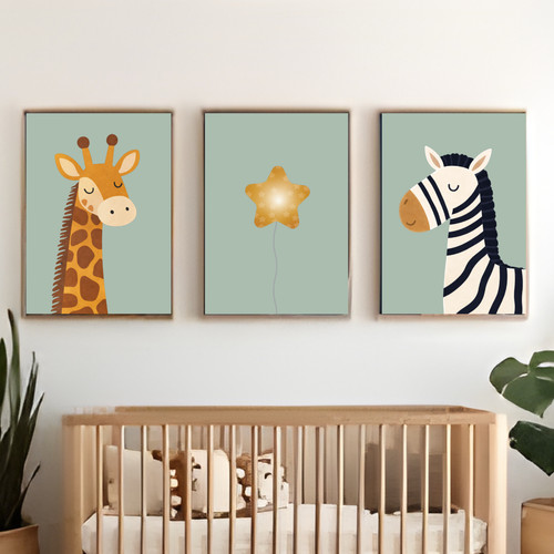 Safari animal nursery wall - animal,