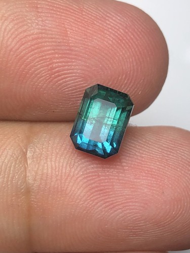 Bicolour tourmaline faceted - ,