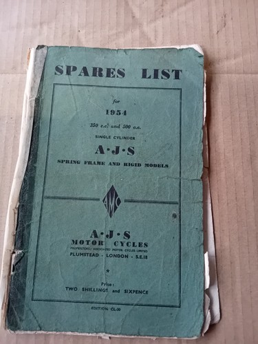 Ajs 350 500 single - 500, list