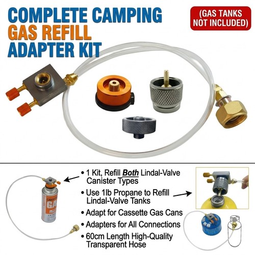 Gas refill adapter - gas, propane