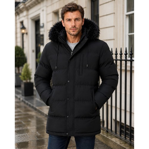 Soulstar mens faux fur - mens, hooded