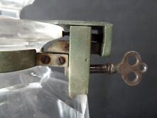 Antique Betjemanns Patent Locking Decanter with Key, h25cm, RARE