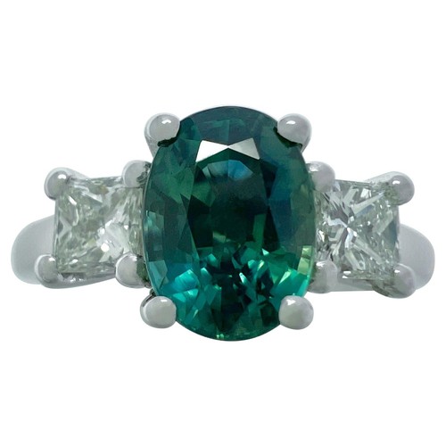 75ct green blue oval cut - 1.75ct,