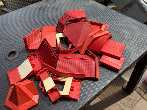 Playmobil red roof spares - red,