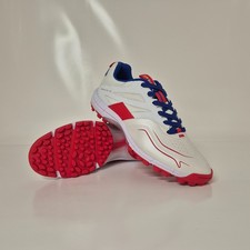 Grays Hockey Shoes - Stealth 1.0 White Red Navy - Size 8 - Ex Display Free p&p