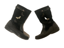 Clark's Leather/Suede Girls Black mid-calf boots -size 12.5 G