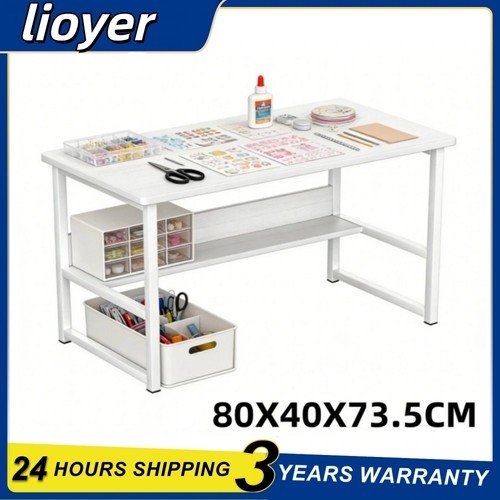Compact white desk - white, for