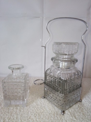 Vintage glass biscuit barrel - glass,