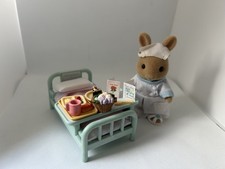 Sylvanian families vintage hospital bed set & Nurse excellent  cond ❤️