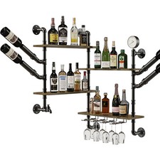 Wall Mounted Wine Rack Bar