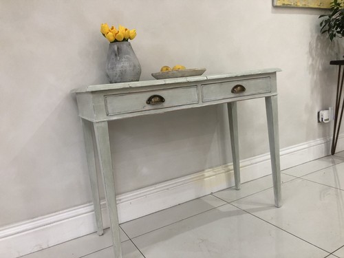 Vintage painted hall console - vintage,