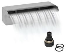 Woodside Stainless Steel Waterfall Fountain, Pond/Pool Cascade Water Feature