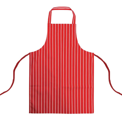 Butcher apron stripe red - apron,