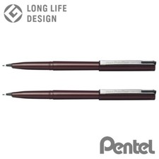 PENTEL PulaMan Flexible Nib Ball Point Fountain Pen 2pcs Set Made in Japan