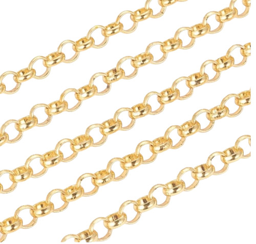 Metres gold plated rolo - ❤,