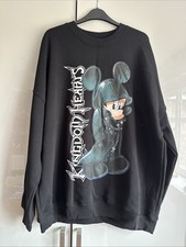 Bershka Kingdom Hearts Disney Mickey Mouse Black Jumper Sweater Size Large VGC