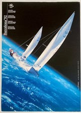 Original Barcelona ‘92 Olympic Games NASA  Sailing/Yachting cool sport poster