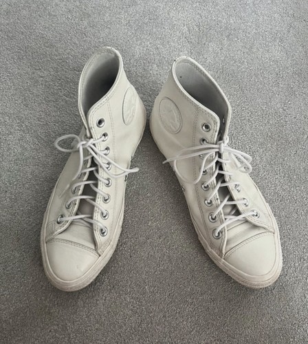 Men white leather high top - men’s,