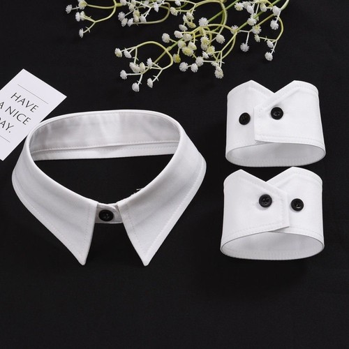 Detachable false collars white - false,