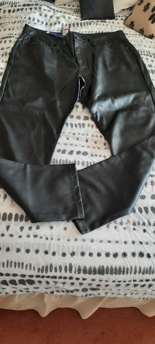 Black faux leather - faux,