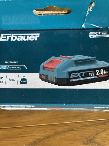 Erbauer 18v battery 0ah - 18v, 2.0ah