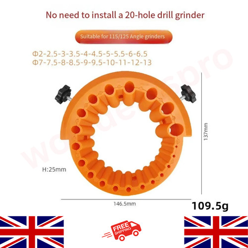 Angle grinder drill - grinder, bit