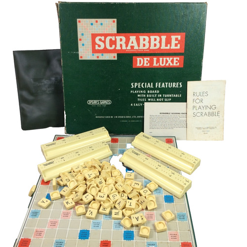 Scrabble luxe game built - scrabble,