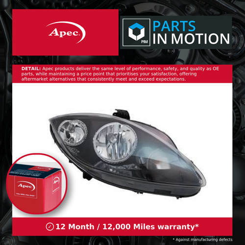 Headlight headlamp fits seat - fits,