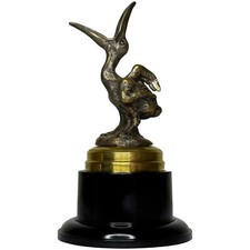 Majestic Grace Fine Spanish Art Deco Pelican Mascot Sculpture on Stand