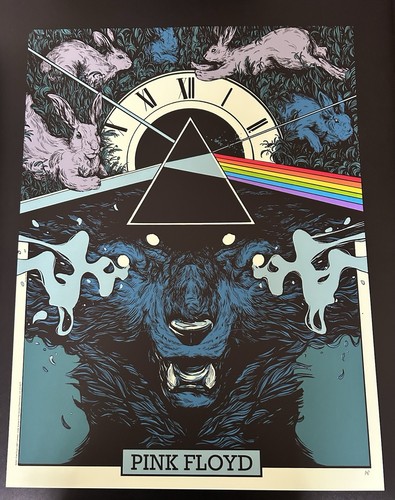 Pink floyd midnight poster - pink, by