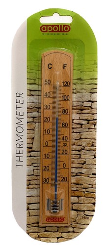 Thermometer beech wood - thermometer,
