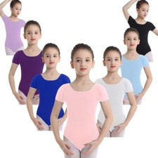 Kids Girls Unitard Camisole Dancewear Classic Leotard Latin Bodysuit Stage Gym