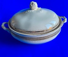 Antique John Maddock & Sons Royal Vitreous China covered serving dish c.1896+